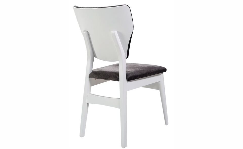 Azemo Dinamik Sandalye Düz Ayak Ahşap Beyaz Denge 091 Antrasit Grı