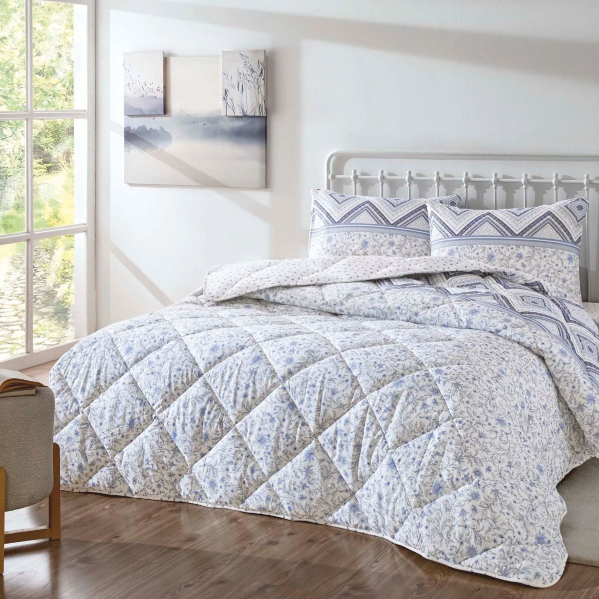 Tac Siena Ranforce Çift Kişilik Yorgan Set Lacivert