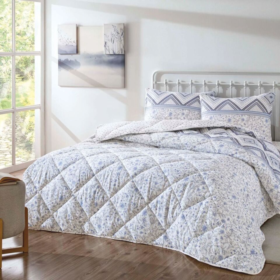 Tac Siena Ranforce Çift Kişilik Yorgan Set Lacivert