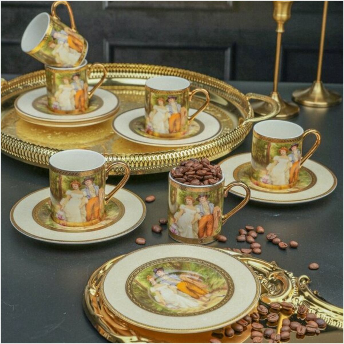 Rekabet Mng 23066F Kahve Fincan Takım