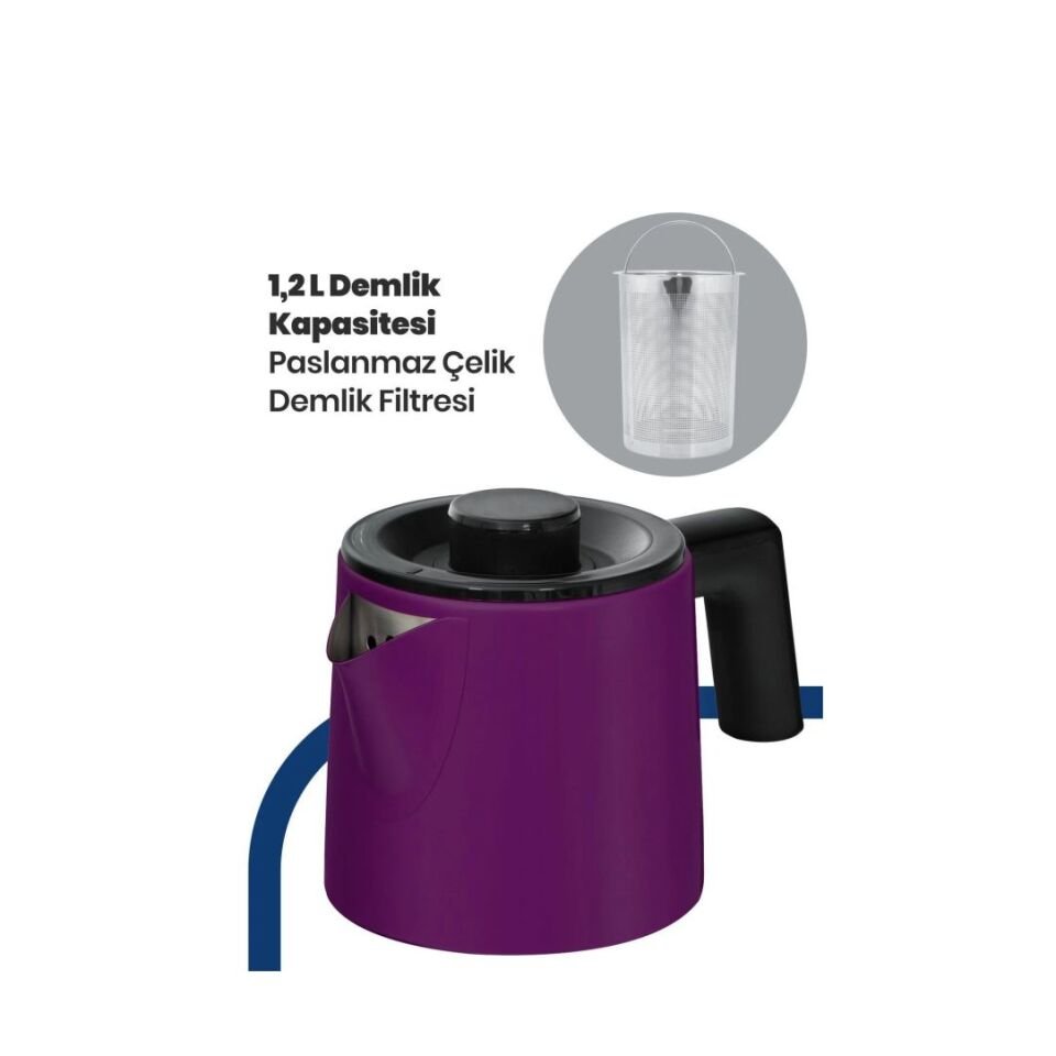 Goldmaster GM-7344VK Akasya Vişne 2200 W Çelik Çay Makinesi