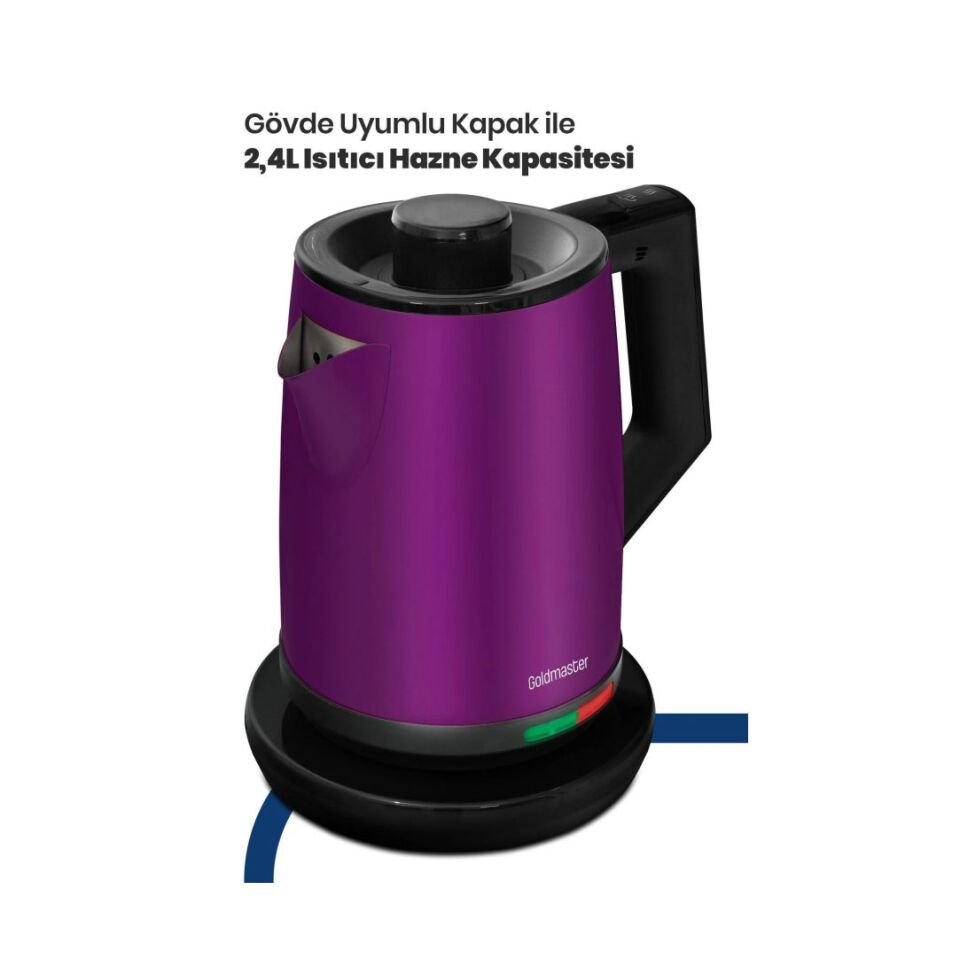 Goldmaster GM-7344VK Akasya Vişne 2200 W Çelik Çay Makinesi