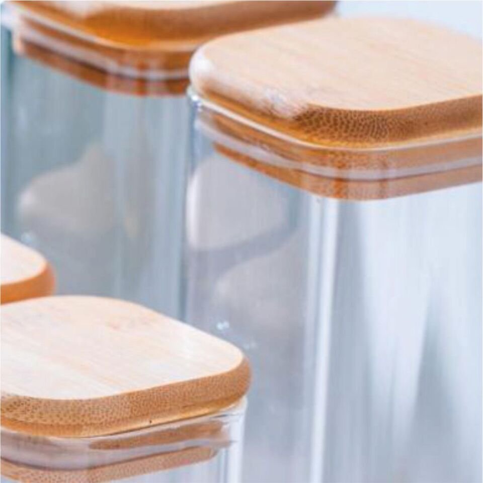 Acar Lnd-07561/12 Malıbu 4 Lü Bambu Standlı Baharatlık