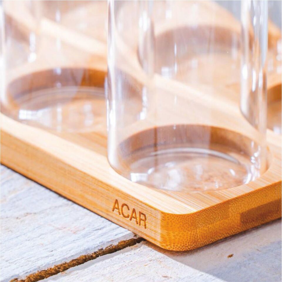 Acar Lnd-07562/4 Malıbu 6 Lı Bambu Standlı Baharatlık