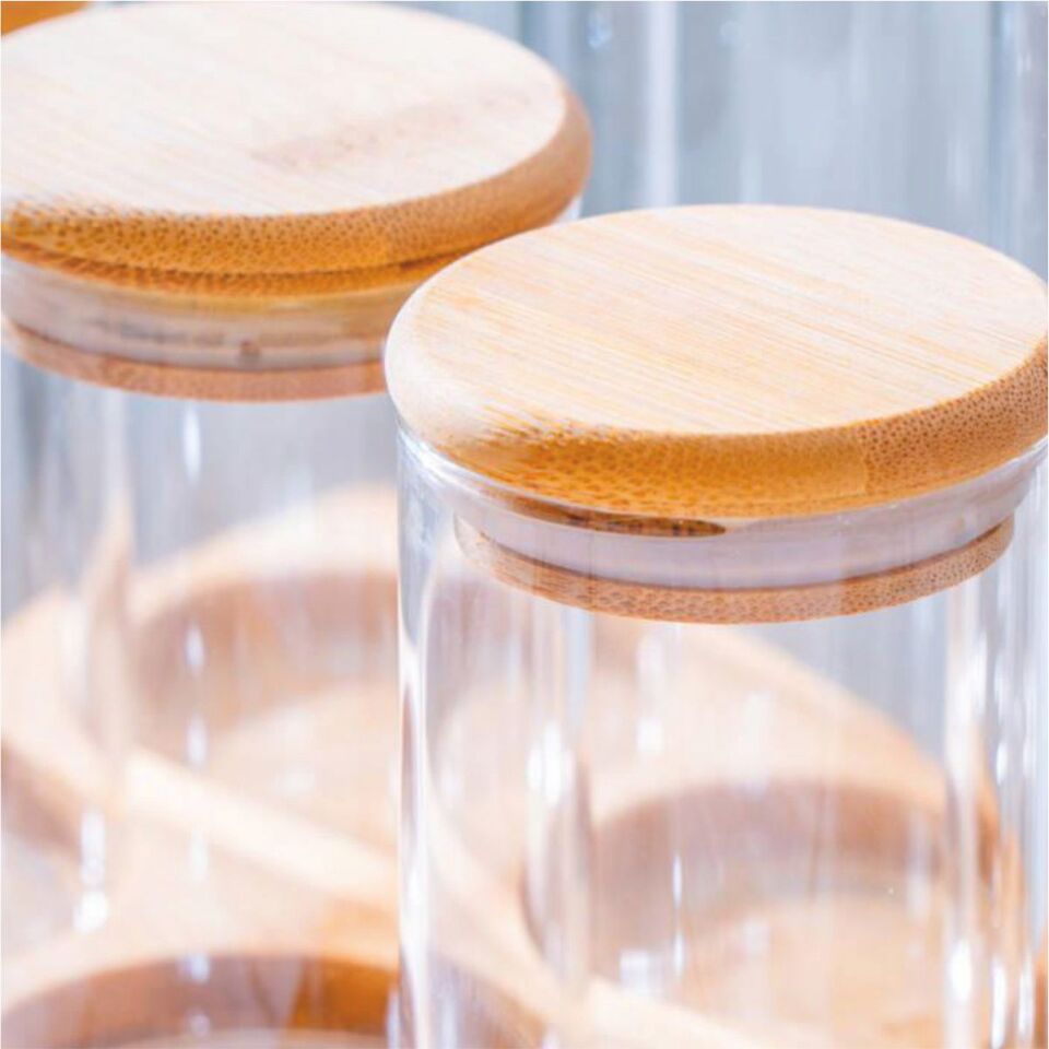 Acar Lnd-07562/4 Malıbu 6 Lı Bambu Standlı Baharatlık