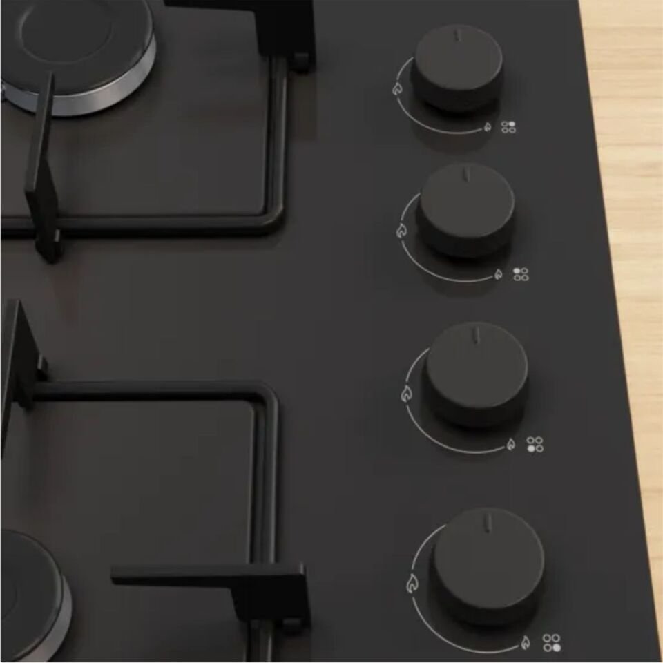 Profilo OE37P6P10D Siyah Cam Ankastre Ocak