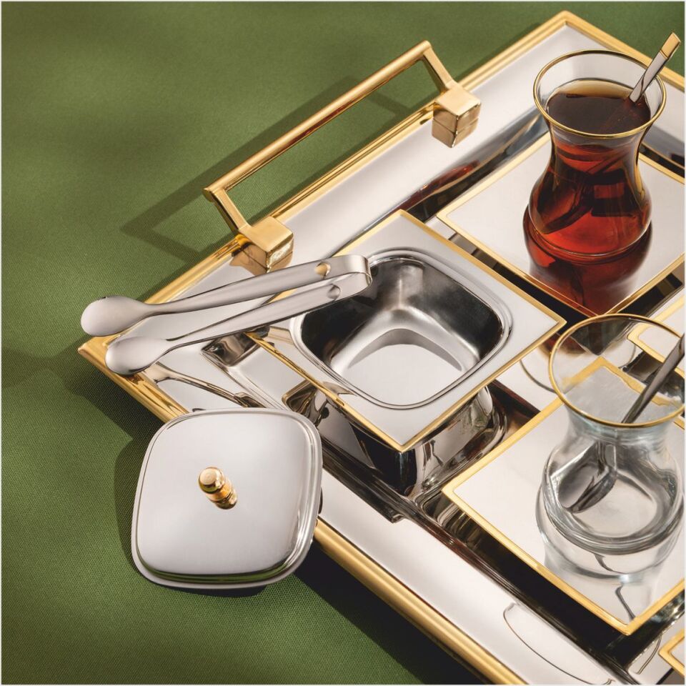 EMSAN GETTO 40 PARÇA ÇAY SET ALTIN ÇELİK