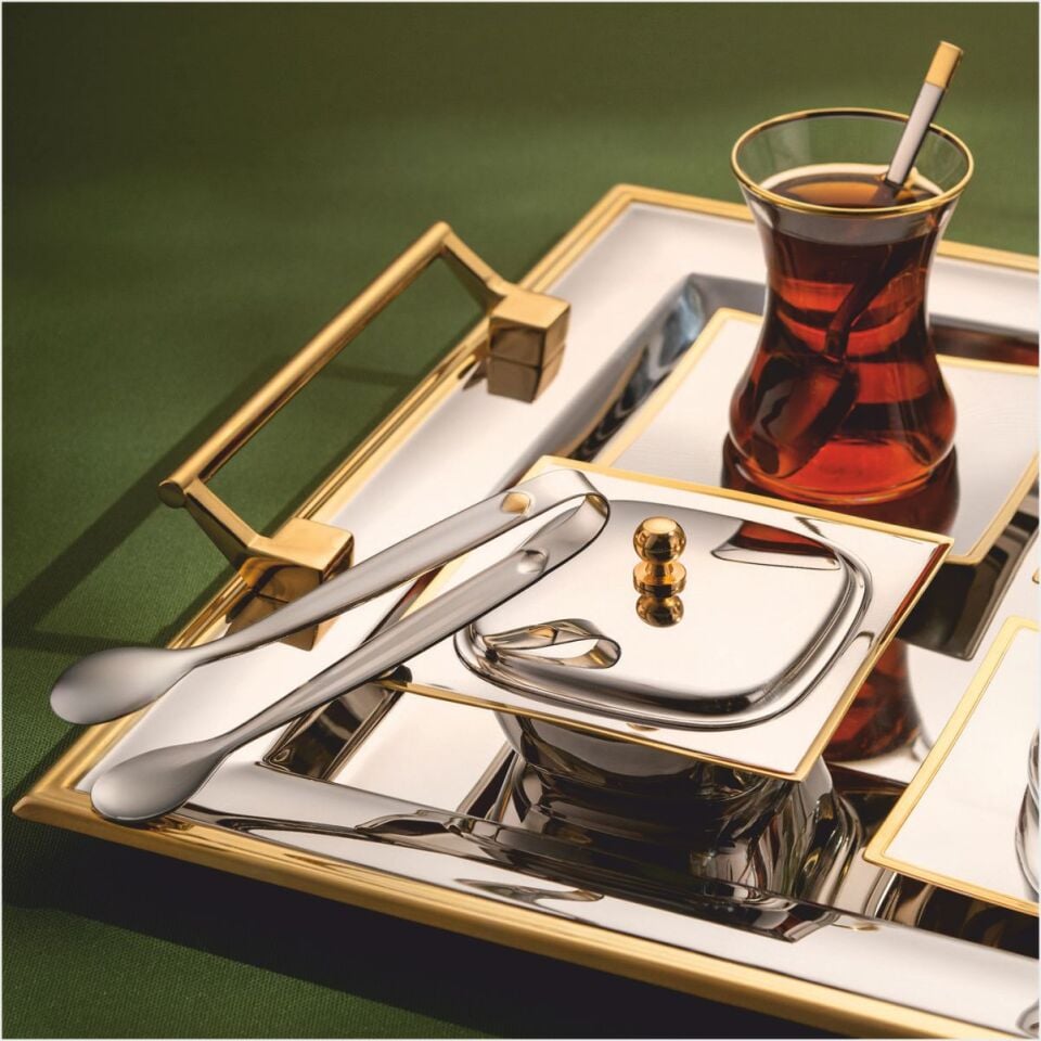 EMSAN GETTO 40 PARÇA ÇAY SET ALTIN ÇELİK