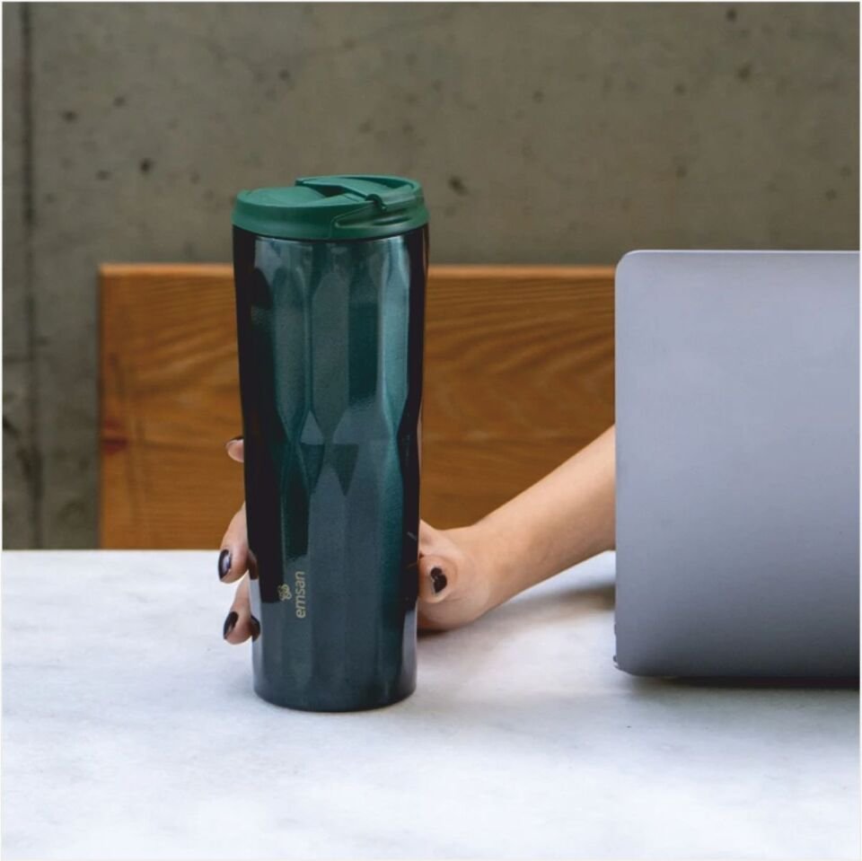 Emsan Crystal Termos Yeşil