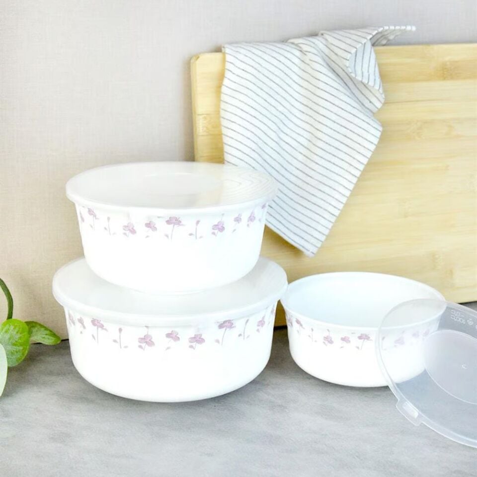 Şener Cam-401144 Paçi-Opal 3Lü Plastik Kapaklı Saklama