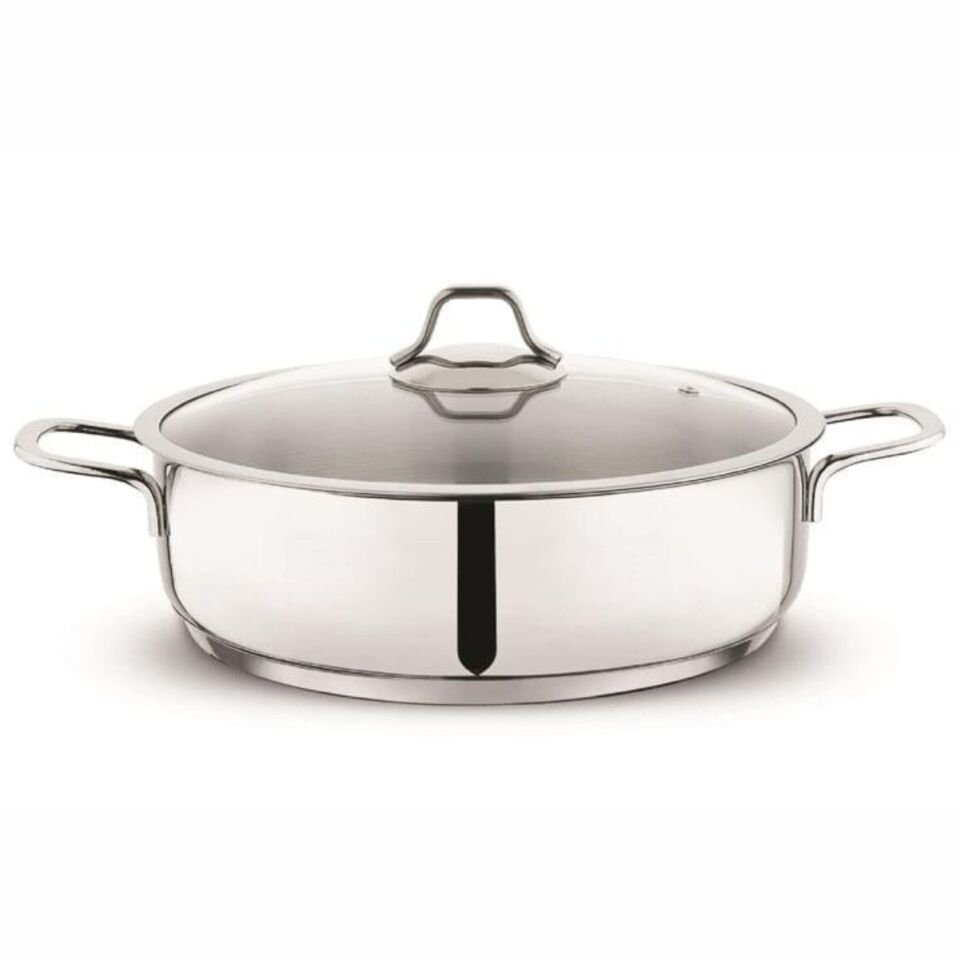 Schafer Held Çelik Basık Tencere 30 Cm-2 Parça-Inox