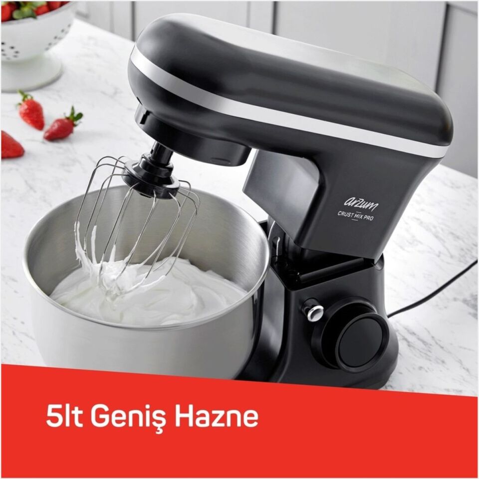 ARZUM AR1186-1700 CRUST MIX PRO 1500 STAND MİKSER- 2PIN GRİ