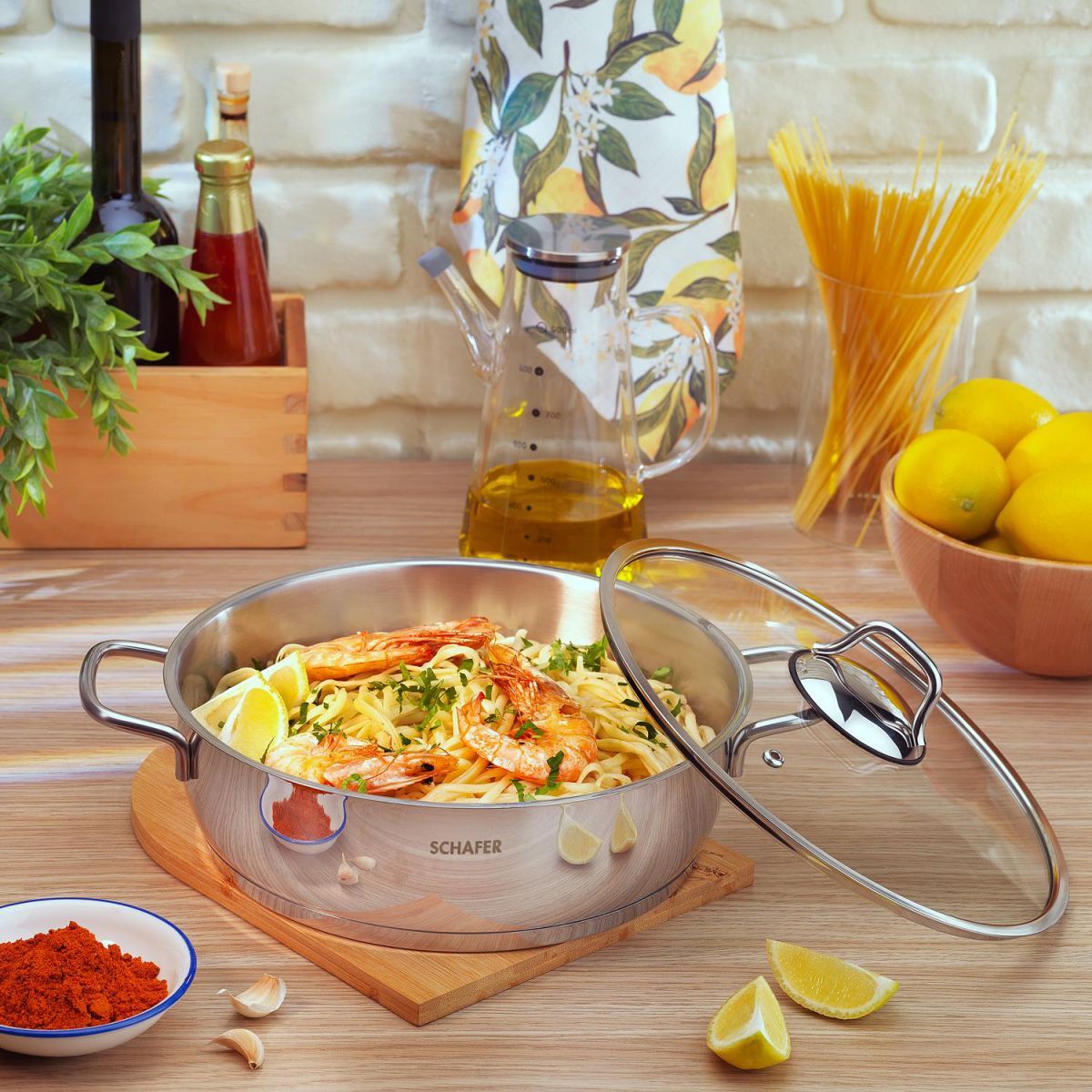 Schafer Held Çelik Derin Tencere 30 Cm-2 Parça-Inox