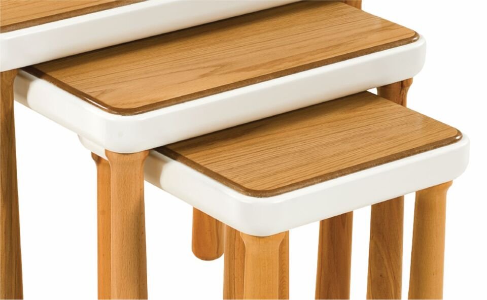 Milan Zigon Sehpa-Meşe/Krem/Meşe