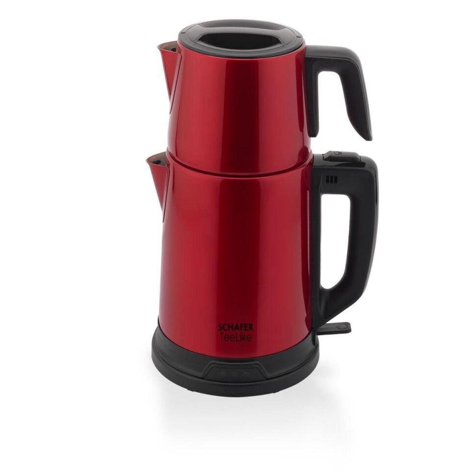 Schafer TeeLike Paslanmaz Çelik Çay Makinesi-Kırmızı