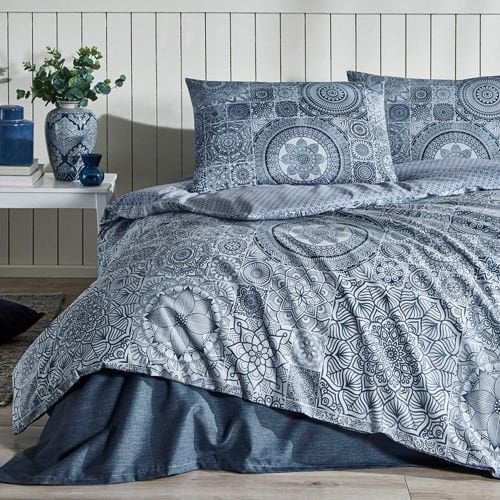 Özdilek Nevresim Takımı Ck Mavı Mandala Mıstıco