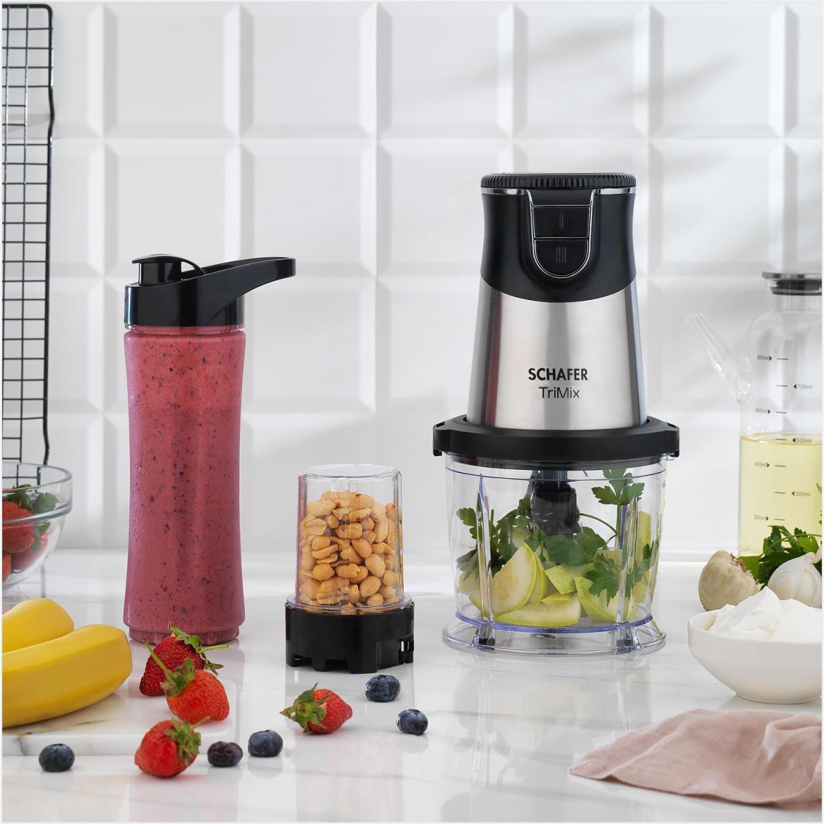 SCHAFER TRİMİX 3 Ü 1 ARADA BLENDER SET-İNOX