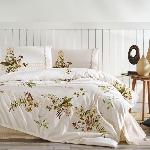 Özdilek Nevresim Takımı Çift Kişilik Krem Forest Ivy