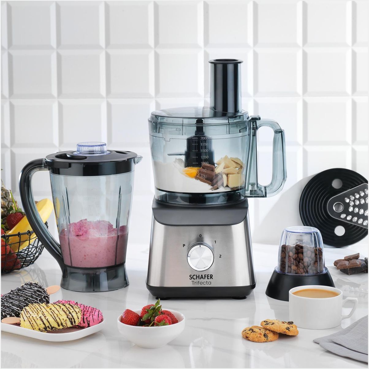 SCHAFER TRİFECTA ÇOK AMAÇLI MUTFAK ROBOTU-INOX