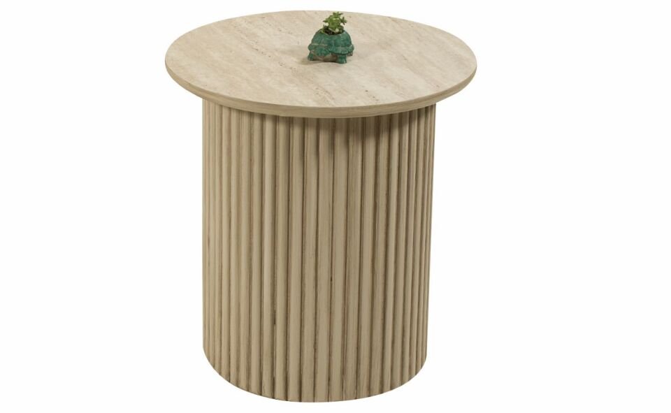 Pena Orta-Zigon Sehpa-Traverten/Grı