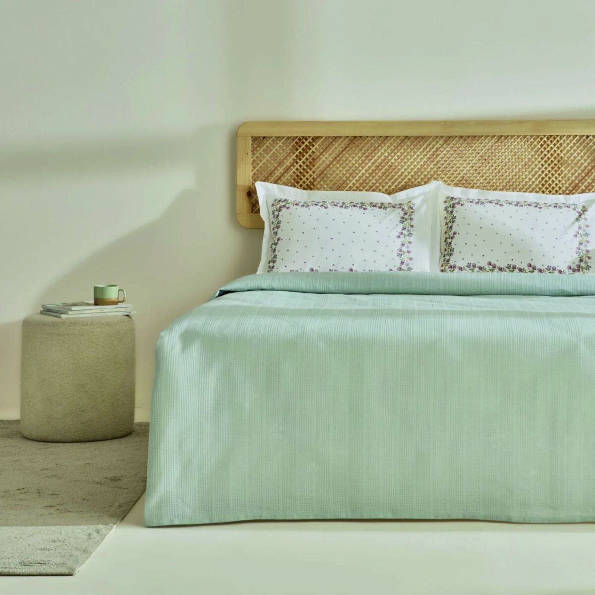 Karaca Home Roshell %100 Pamuk Tek Kişilik Pike Takımı Adaçayı