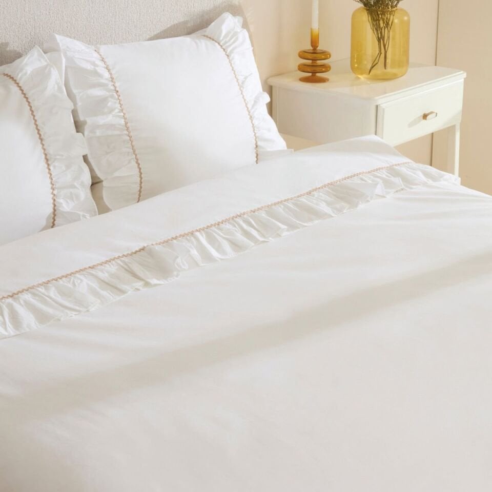 Karaca Home Vıento Nevresim Çift Beyaz