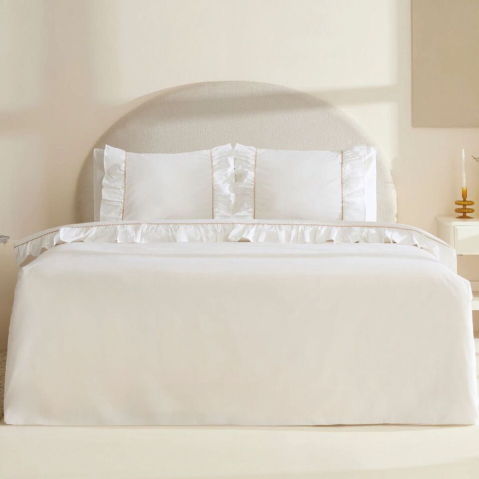 Karaca Home Vıento Nevresim Çift Beyaz