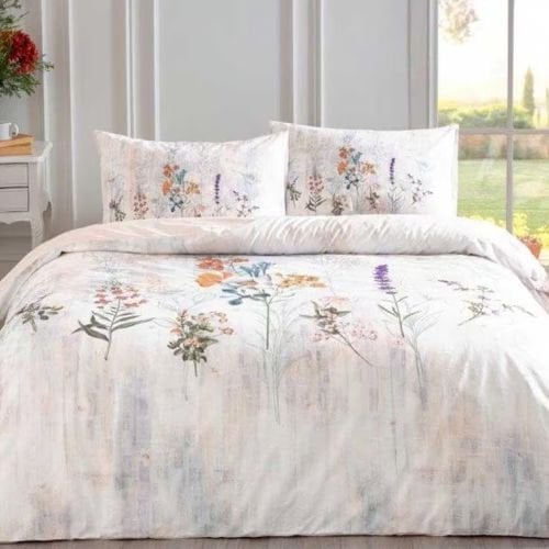 Özdilek Nevresim Takımı Tek Kişilik Somon Floraıson