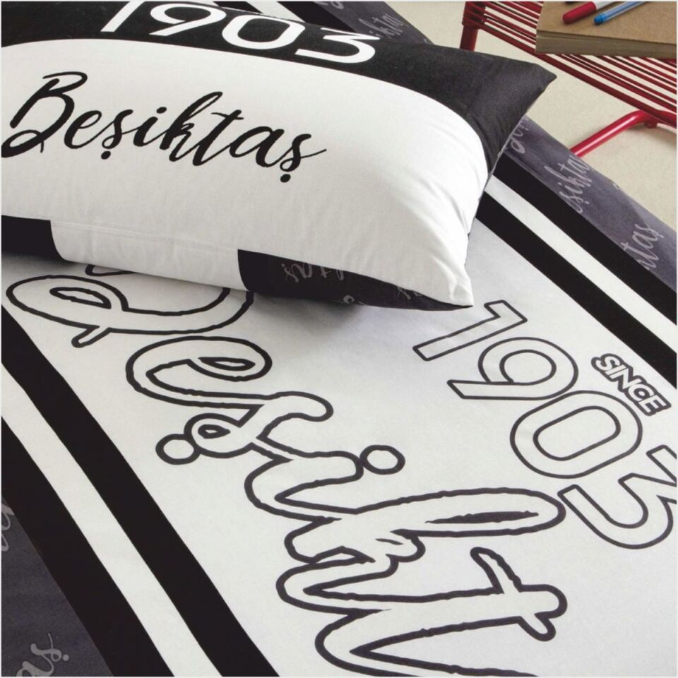 Taç Beşiktaş 1903 Glow Tek Kişilik Nevresim Takımı