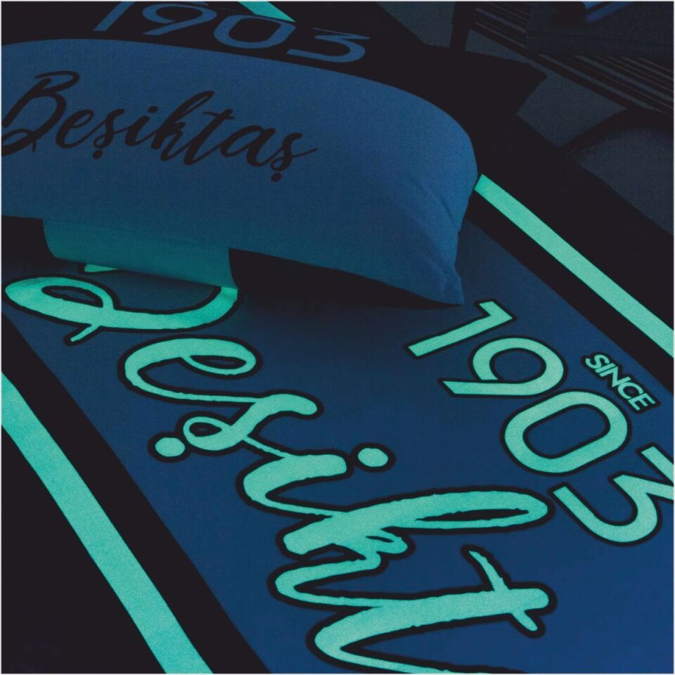 Taç Beşiktaş 1903 Glow Tek Kişilik Nevresim Takımı