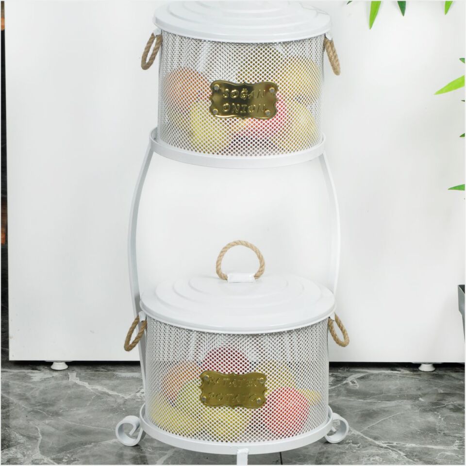 Yıldıray 1051 E-F Standlı 2 Katlı Ekonomik Fileli Kova Beyaz