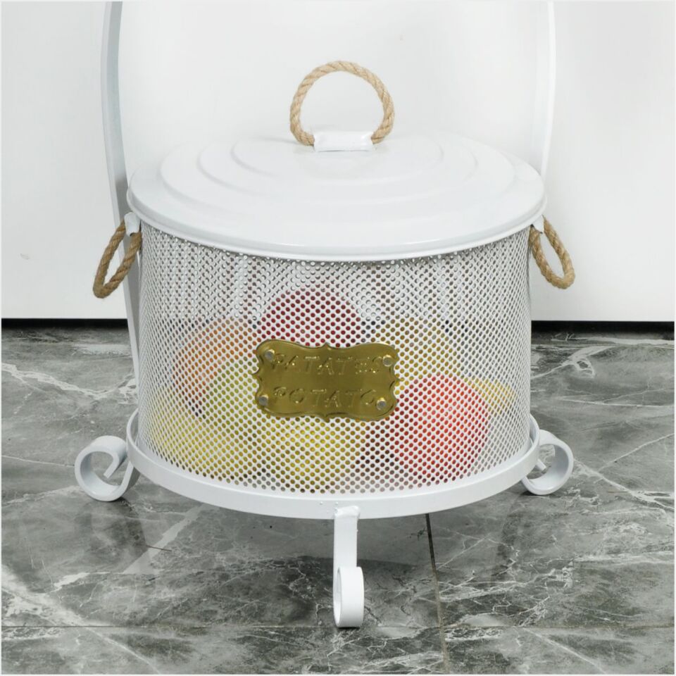 Yıldıray 1051 E-F Standlı 2 Katlı Ekonomik Fileli Kova Beyaz