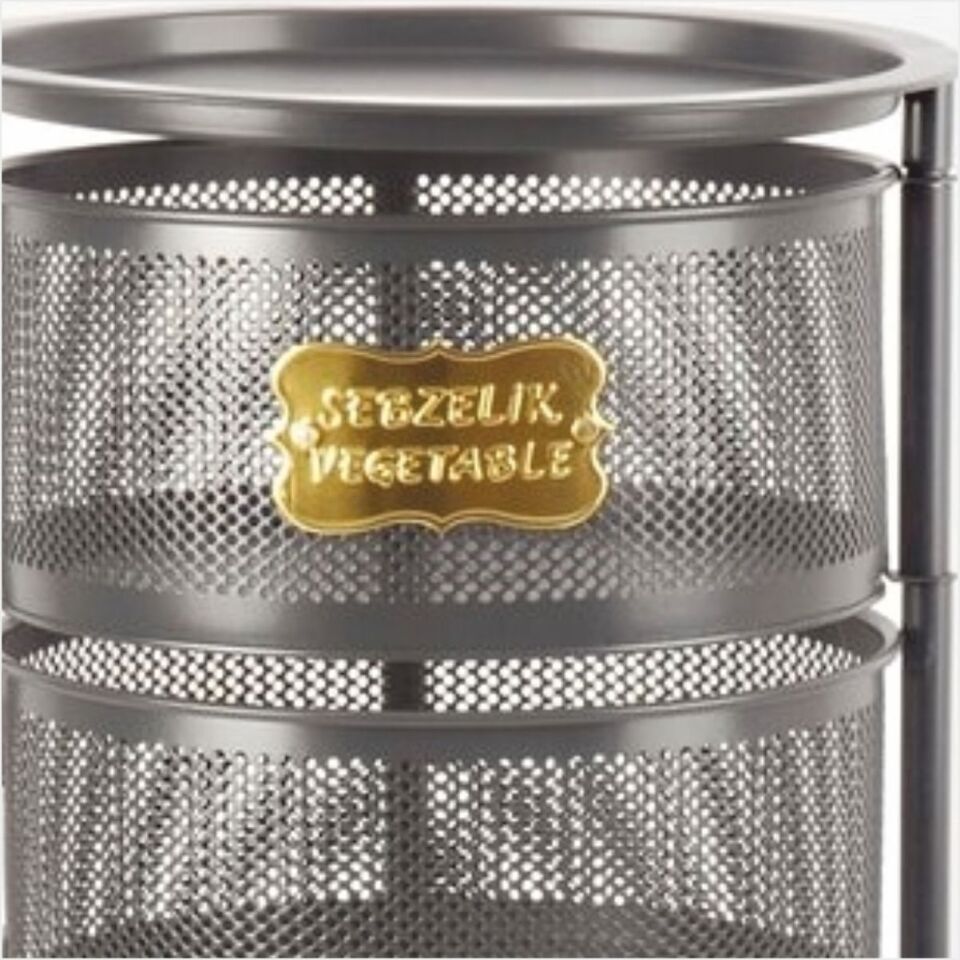 Yıldıray 1057 4 Katlı Açılır Kapanır Ferforje Sebzelik Siyah