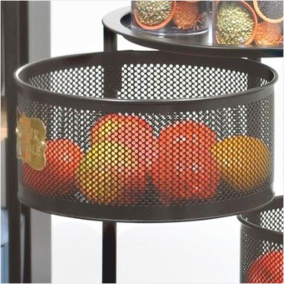 Yıldıray 1056 5 Katlı Açılır Kapanır Ferforje Sebzelik Siyah