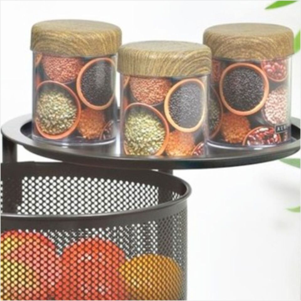 Yıldıray 1056 5 Katlı Açılır Kapanır Ferforje Sebzelik Siyah