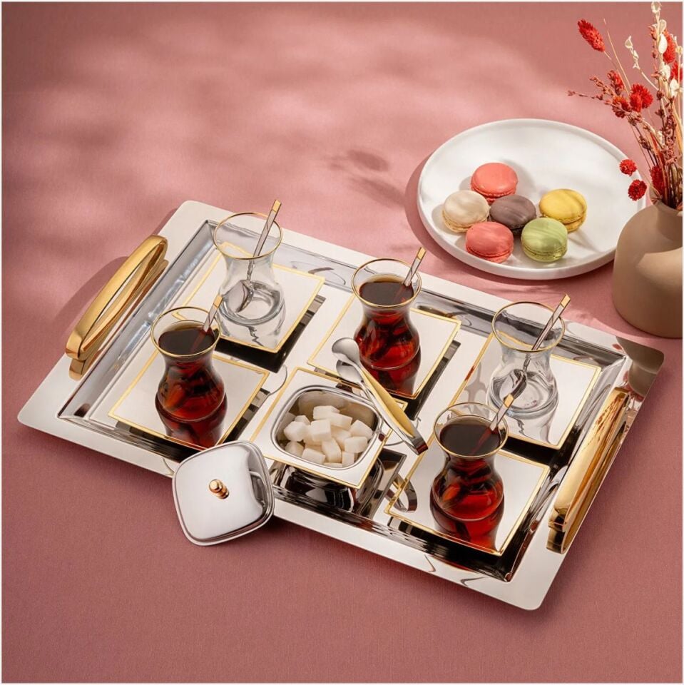 Emsan Yeni Salacak Çay Seti 40 Parça Gold