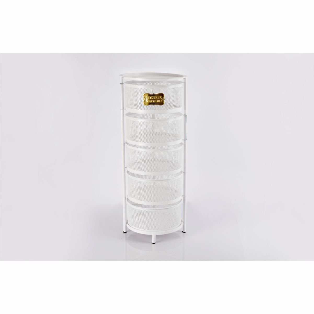 Yıldıray 1056 5 Katlı Açılır Kapanır Ferforje Sebzelik Beyaz