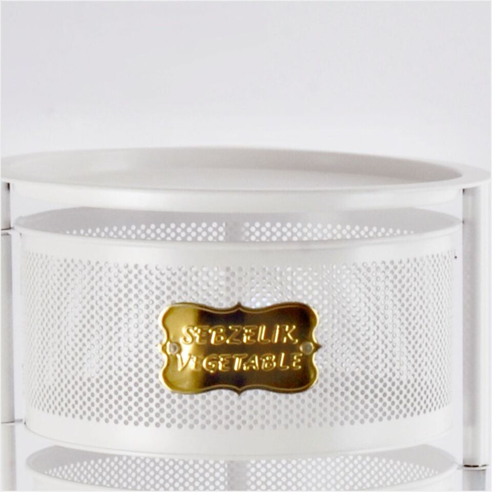 Yıldıray 1056 5 Katlı Açılır Kapanır Ferforje Sebzelik Beyaz