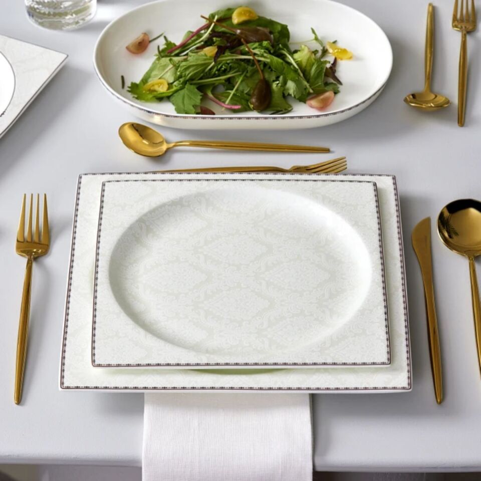 Karaca Fine Pearl Extra Else 62 Parça 12 Kişilik İnci Yemek Takımı