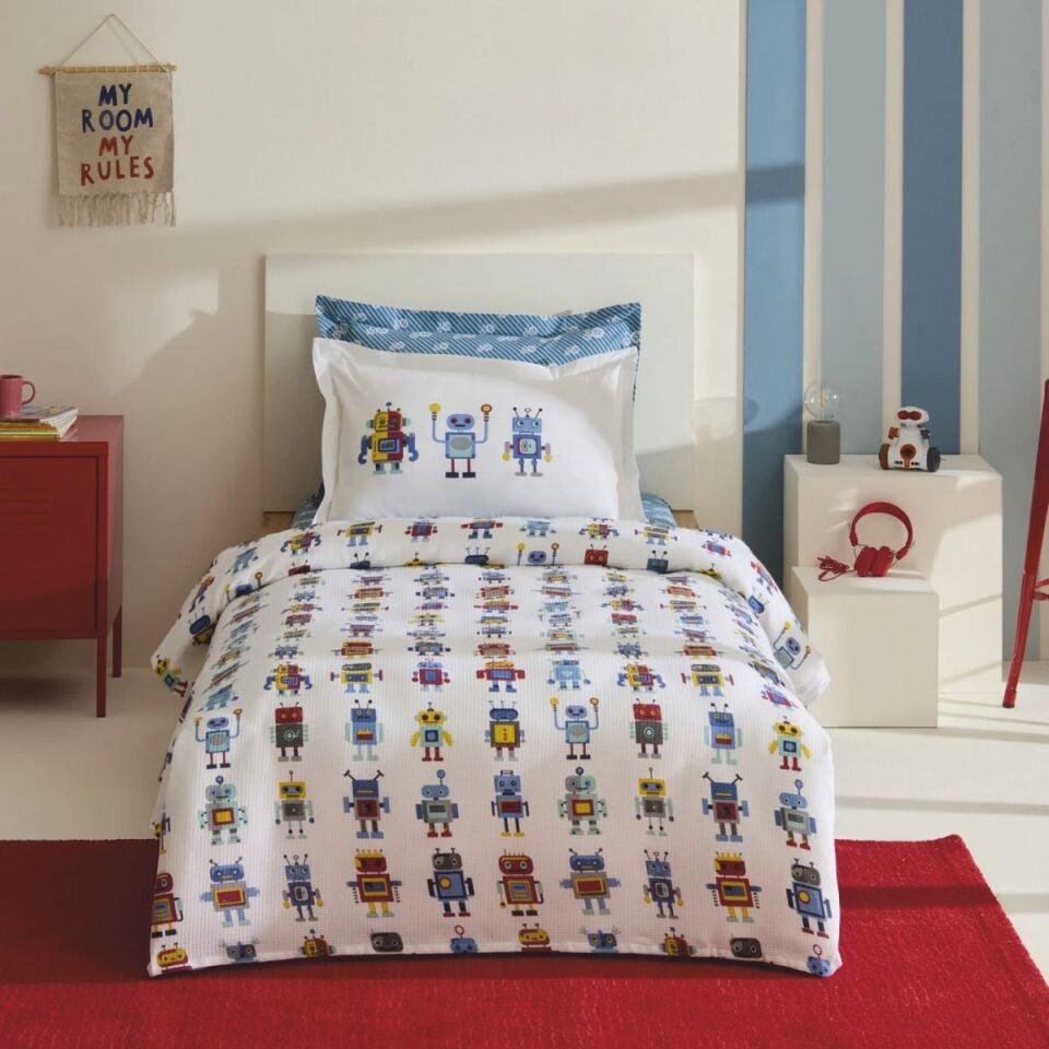 Karaca Home Young Voltrab %100 Pamuk Tek Kişilik Pike Takımı Multicolor