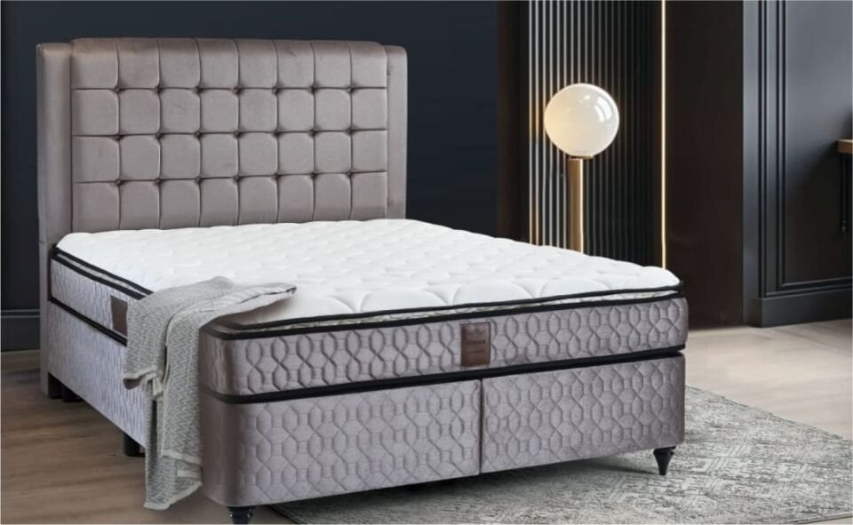 TOMA KATRE BAZA SET 160X200 GRİ