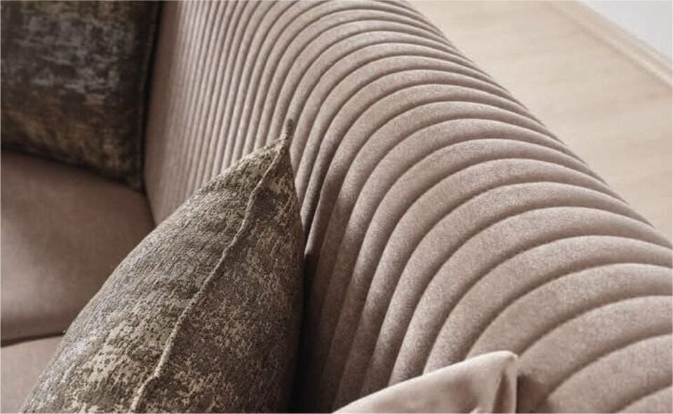 Beyza Star 01 Koltuk Takımı 3+3+1+1 Luna 03 Kahve Krem