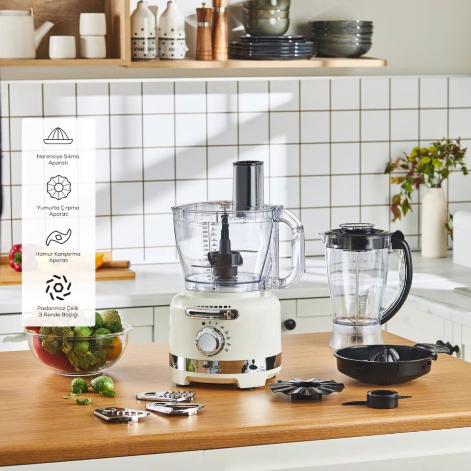 Karaca Multiblend Artisan Retro 1000 W Mutfak Robotu