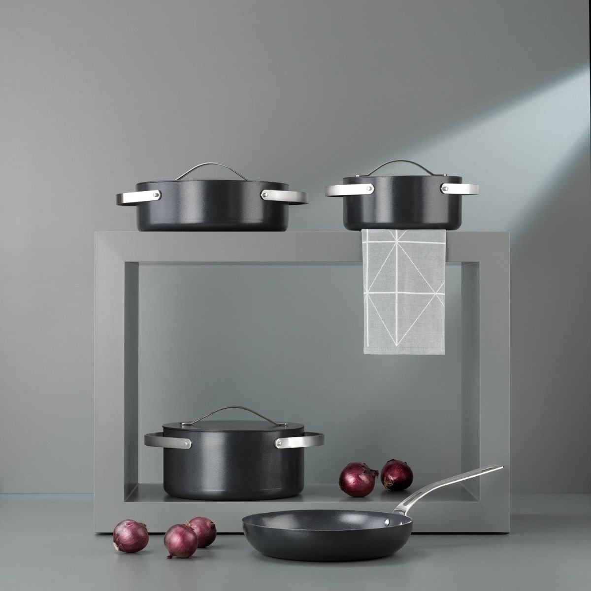 Schafer Moonlight Seramik Tencere Seti 7 Parça-Siyah