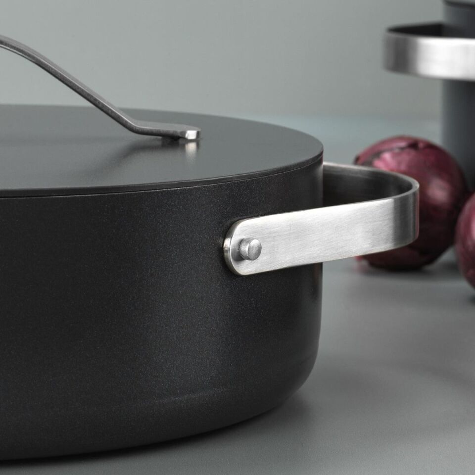 Schafer Moonlight Seramik Tencere Seti 7 Parça-Siyah