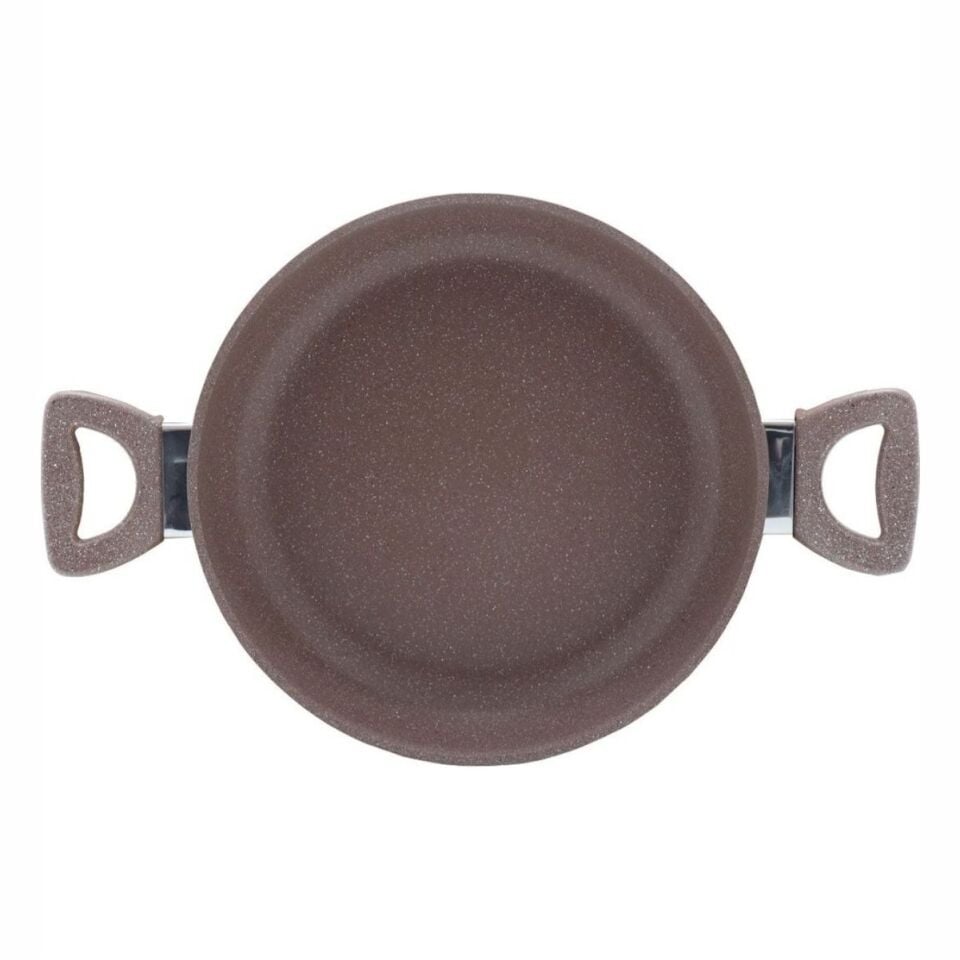 Safınox 41 Cm Granit Çift Kulp Tava-Kahve