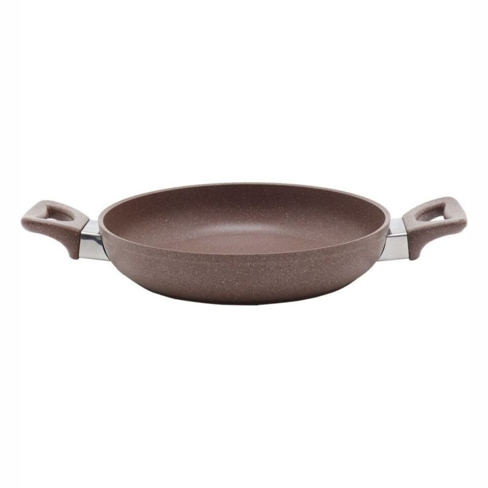 Safınox 41 Cm Granit Çift Kulp Tava-Kahve