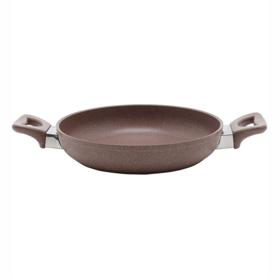 Safınox 41 Cm Granit Çift Kulp Tava-Kahve