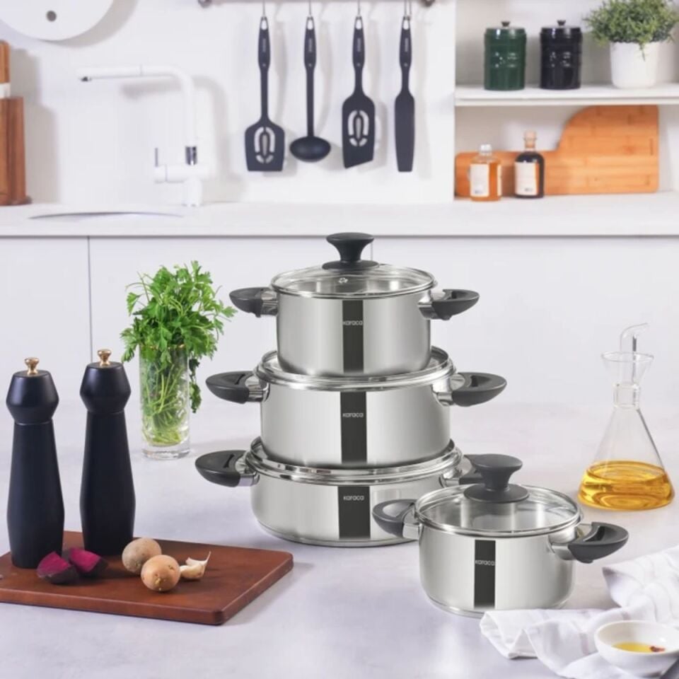 Karaca Buca 8 Parça Çelik Tencere Seti