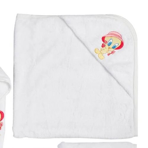 Özdilek Tweety Lisans Nakışlı Bambu Yenidoğan Bebek Bornoz Seti